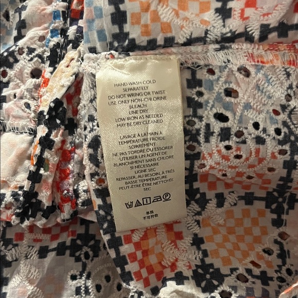 Maeve Multicolor Checkered Ruffle Blouse - Picture 7 of 9